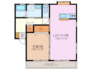 中川原駅 徒歩8分 1階の物件間取画像